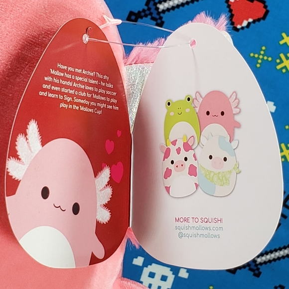 Squishmallow Archie the Axolotl 11" UltraSoft Stuffed Valentine's Day Plush NWT - Picture 11 of 12